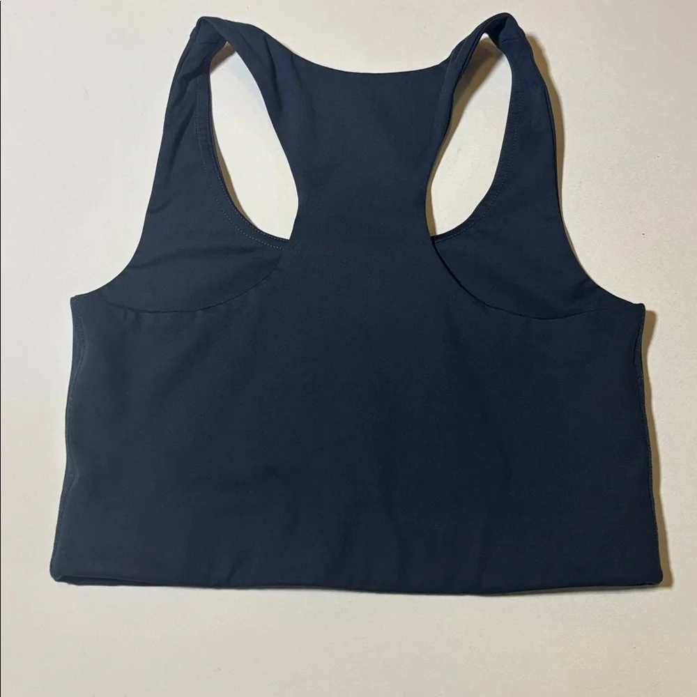 Girlfriend Collective Navy Racerback Sports Bra Size small